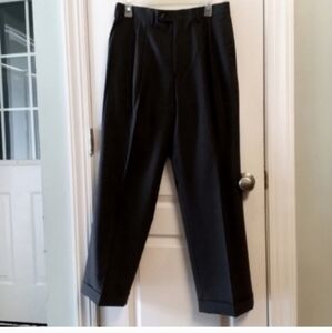 Lauren Ralph Lauren Total Comfort Dress Slacks Men's 30S Dark Gray Wool EUC